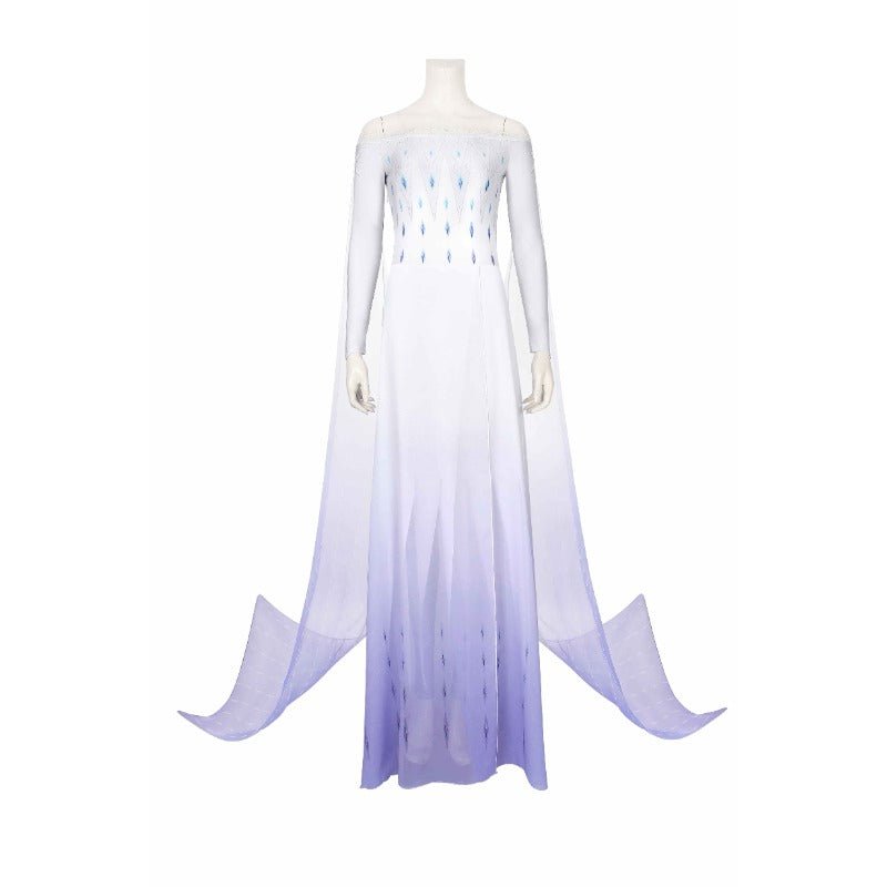 Anime Elsa Prinzessin Langarm Bühnenkleid für Frauen Cosplay Kostüm