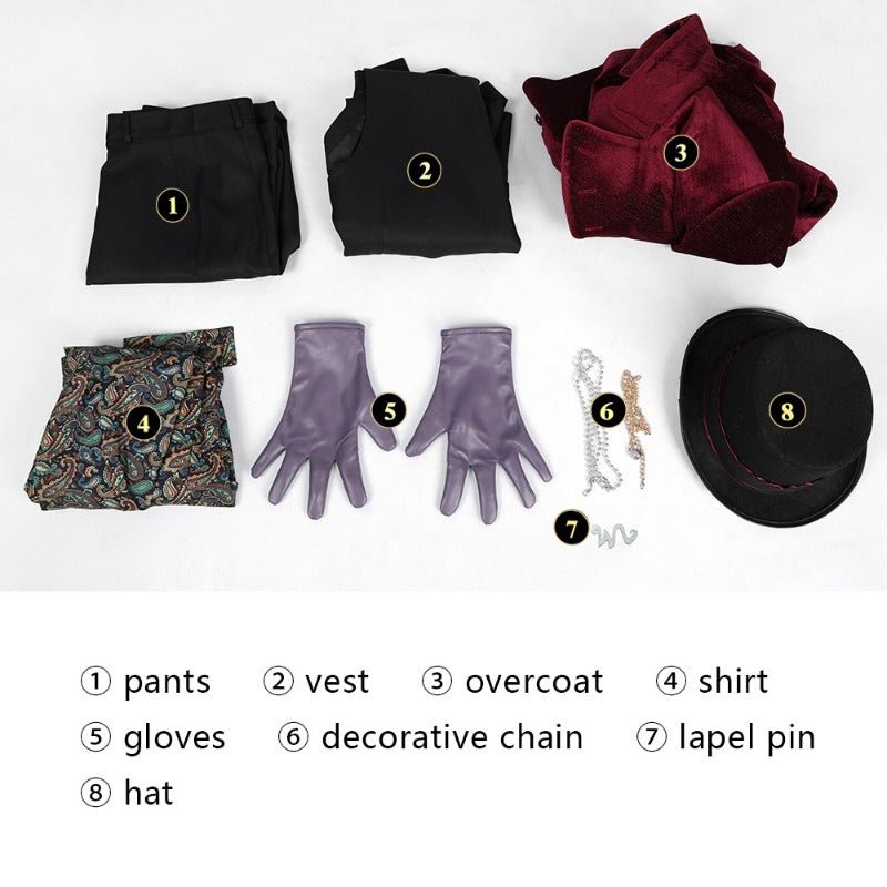 Willy Wonka Cosplay Kostüm für Erwachsene - Schokoladenfabrik Fantasie Outfit