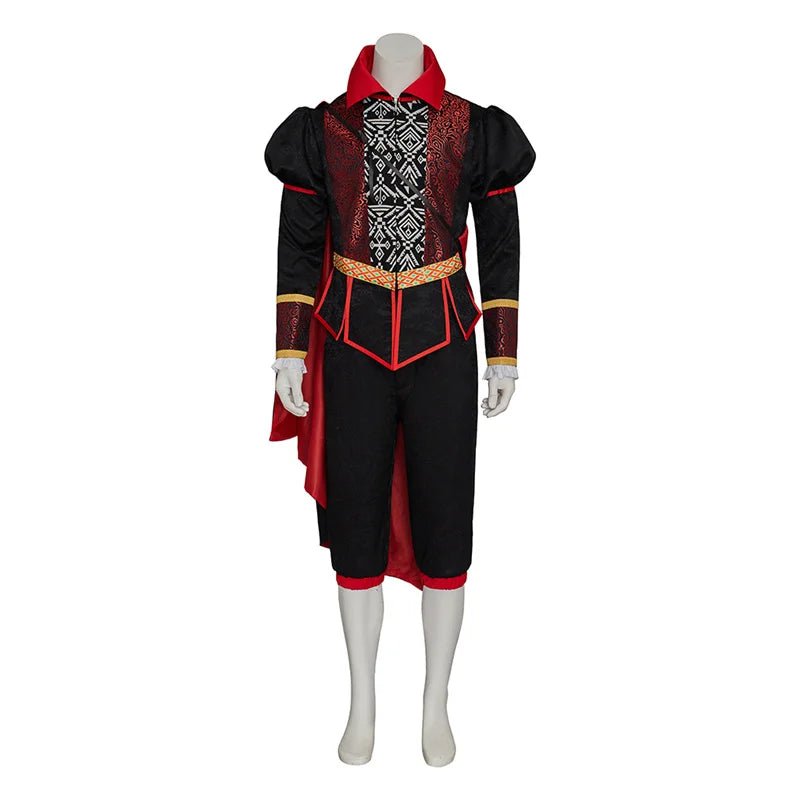 Graf Dracula Vampir Cosplay Kostüm - Gotisches Tudor Kostüm mit Umhang | Mittelalterliche Partykleidung von Silberkönig