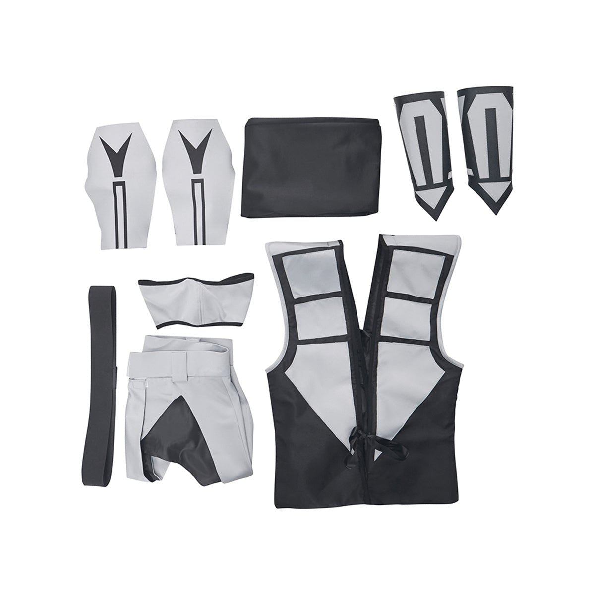 Mortal Kombat Smoke Grau Outfit - Premium Cosplay Kostüm