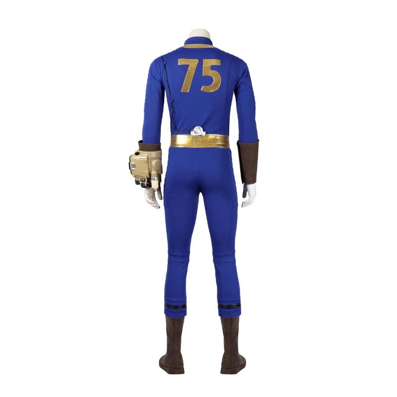 Game Fallout Vault 75 Cosplay Kostüm Jumpsuit mit Rüstungszubehör für Halloween