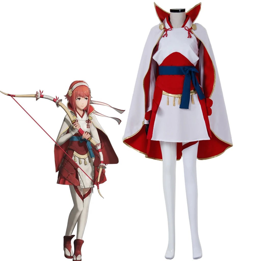 Sakura Cosplay Spiel Fire Emblem Kostüm Frauen Elegantes Uniform Kleid mit Umhang Vollständiges Set Halloween Weihnachten Karneval Ballkleid