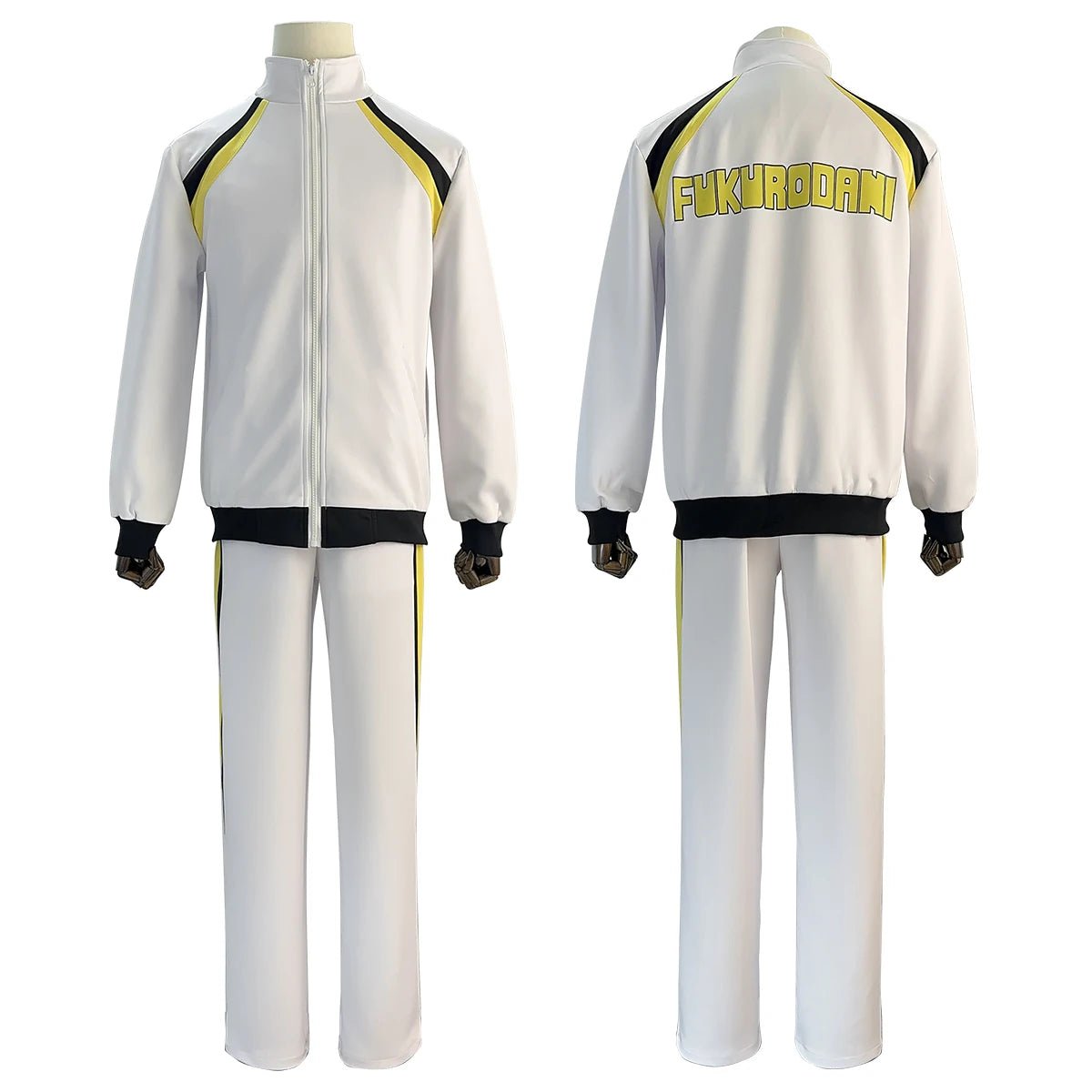 Haikyuu!! Anime Kotaro Bokuto Akaashi Keiji Cosplay Kostüm Fukurodani High School Uniform mit Stickerei Vollreißverschluss Tracksuit