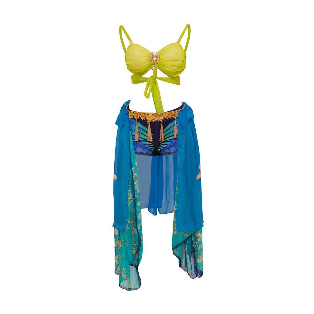 Britney Spears Slave Kostüm Blau Tanzkleid | Sexy Cosplay Outfit