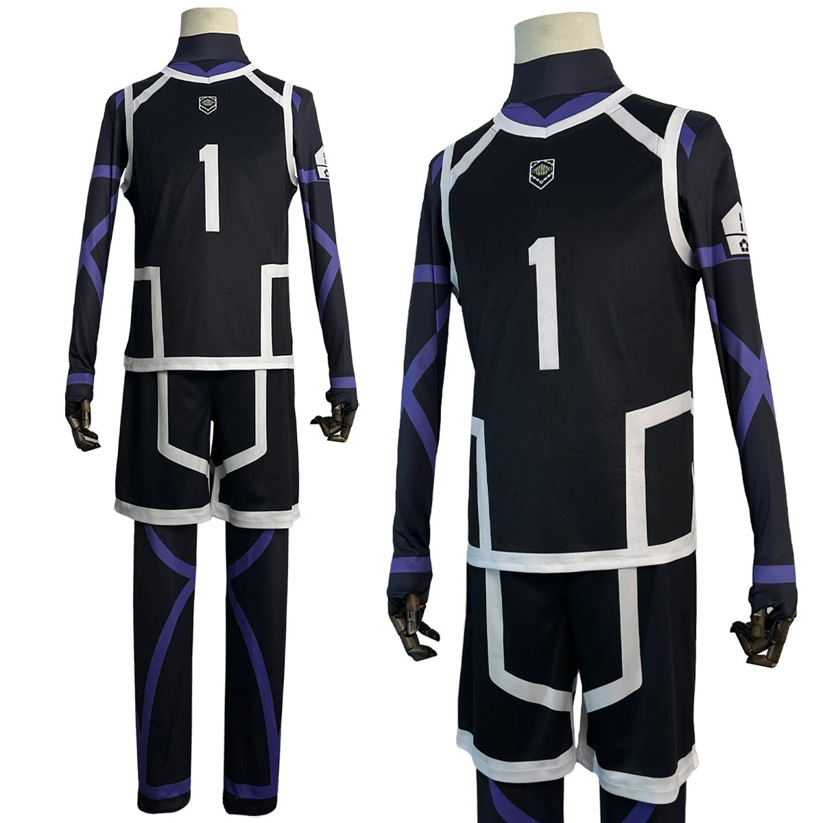 Blue Lock Saison 2 Anime Rin Itoshi Cosplay Kostüm Perücke NO.1 Trainingsjerseys 4-teiliges Fußballtrikot Alltagskleidung Cos Geschenk