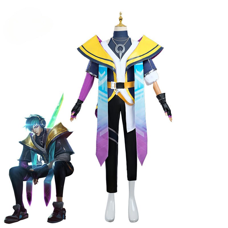 Spiel LOL HEARTSTEEL Aphelios Cosplay Kostüm LOL Männer Rollenspiel Outfits Aphelios Damen Anzug Halloween Volles Set Mit Maske