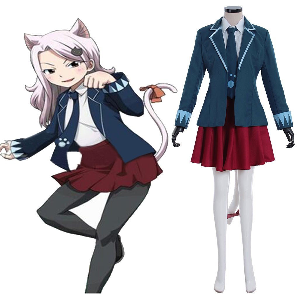 MengXin Fairy Tail Finale Saison Carla Menschliche Form Kleid Cosplay Kostüm Schuluniform