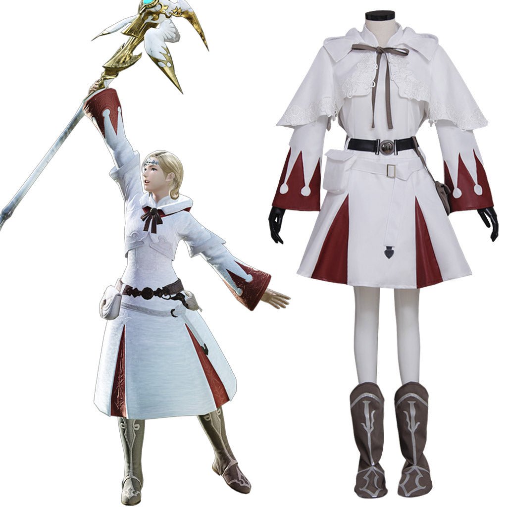 Final Fantasy XIV Weißer Magier Cosplay Kostüm | Maßgefertigtes Spielcharakter Outfit