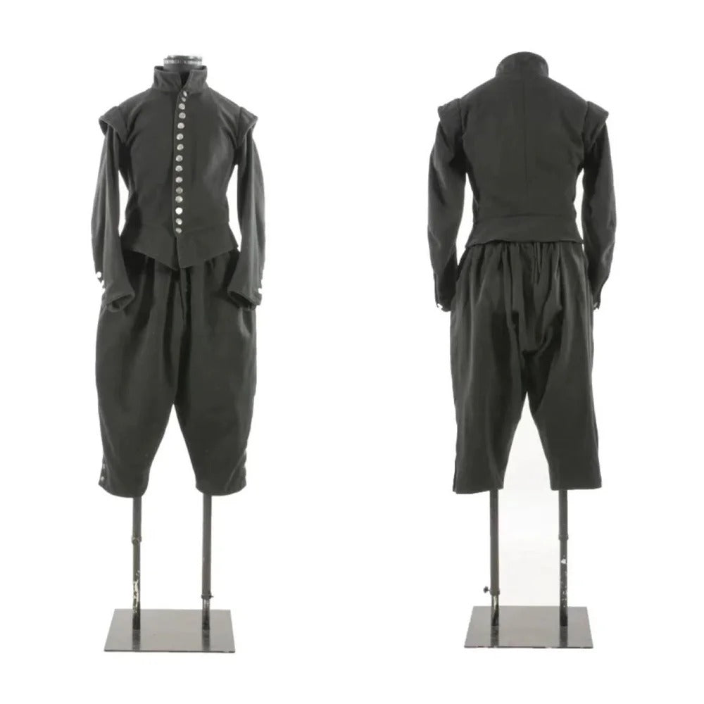 Herren 1600er Viktorianisch Gotisch Steampunk Kostüm - Bürgerkrieg Uniform Jacke & Weste Set | Silberkönig Mittelalter Serie