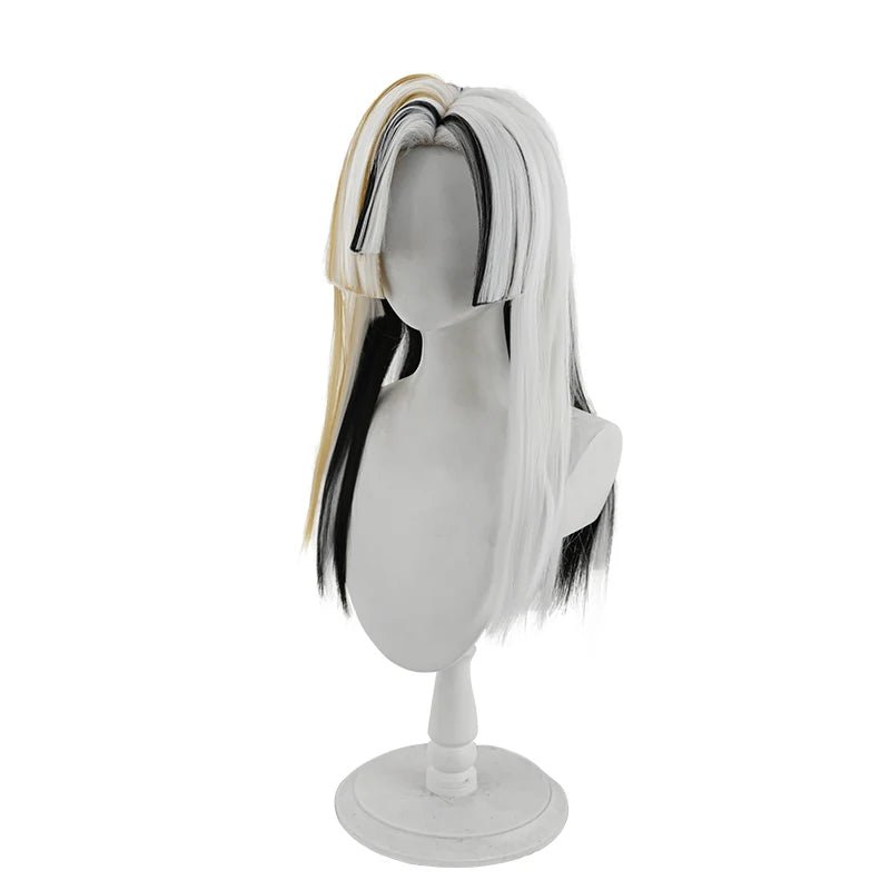 Spiel LOL Calligraphia Xayah Cosplay Perücke 55cm Mischfarbe Frauen Cosplay Perücken Hitzebeständiges Synthetikhaar