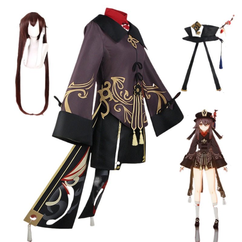 Genshin Impact Hu Tao Cosplay Kostüm - Perfektes Anime Rollenspiel Outfit für Fans