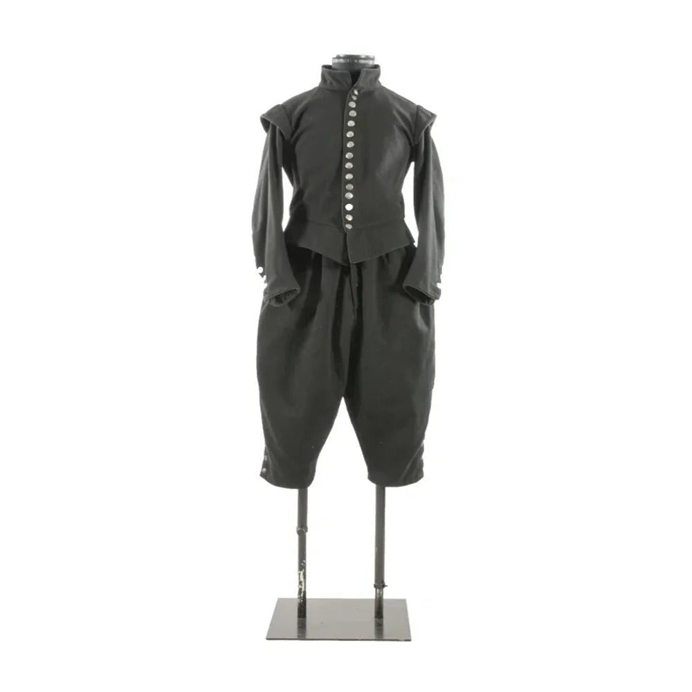 Herren 1600er Viktorianisch Gotisch Steampunk Kostüm - Bürgerkrieg Uniform Jacke & Weste Set | Silberkönig Mittelalter Serie