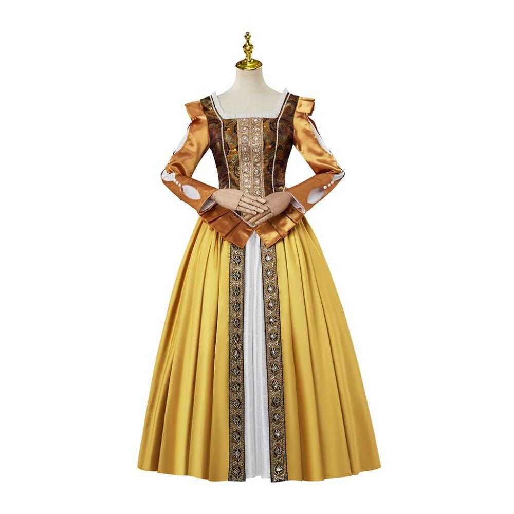 Herzogin Anna Henrietta Cosplay Kostüm | Viktorianisches Goldenes Hofkleid | Maßgeschneidertes Halloween-Kleid