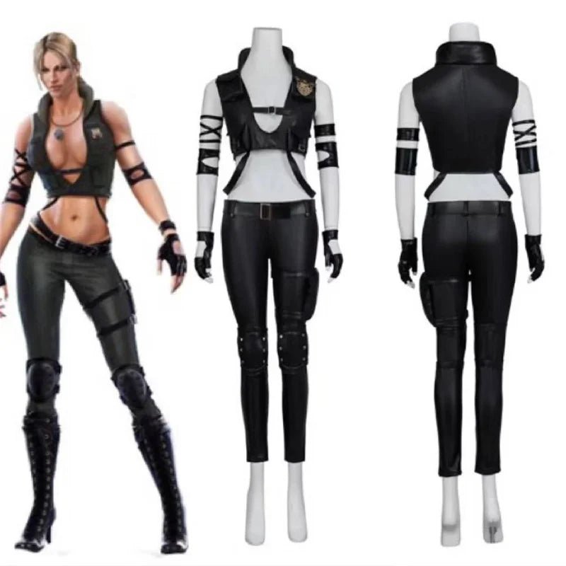 Mortal Kombat Sonya Blade Kostüm | Sexy Kampfanzug für erwachsene Frauen | Halloween Cosplay Outfit