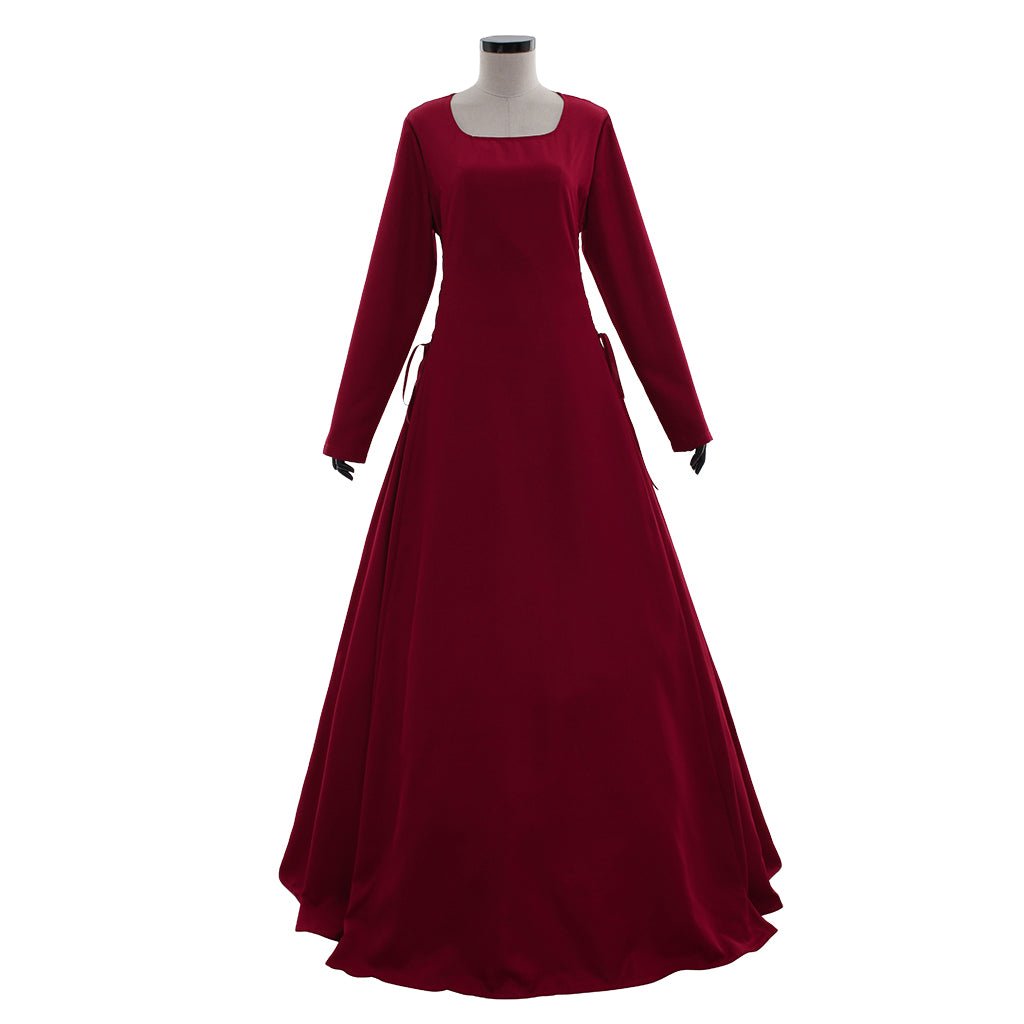 Damen Gothic Viktorianisches Rotes Kleid | Renaissance Viktorianisches Elegantes Ballkleid für Halloween Party