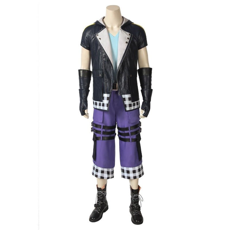 Kingdom Hearts III Riku Cosplay Kostüm - Schwarze Jacke Uniform Mantel