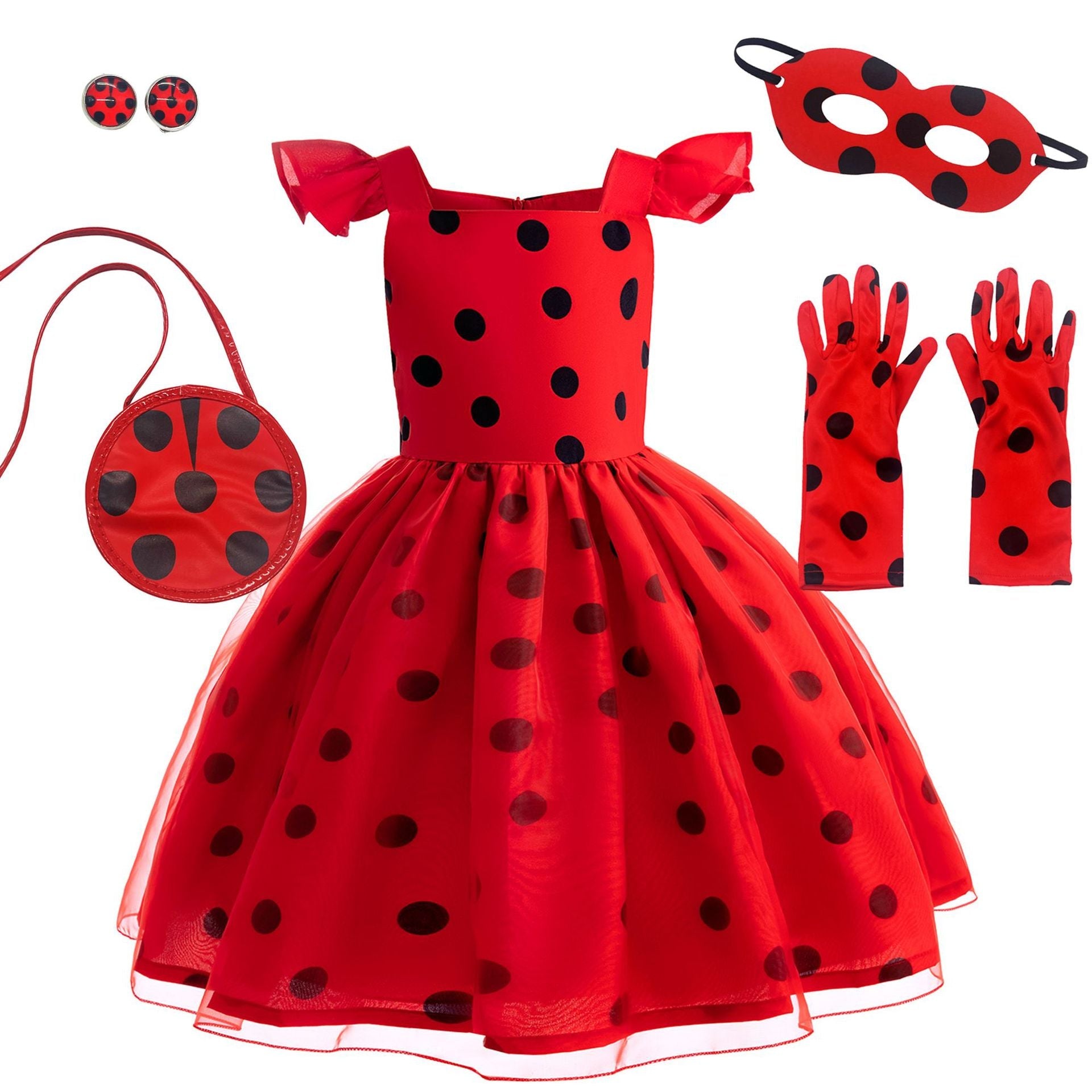 Miraculous Ladybug Kostüm für Kinder - Französische Ladybug Cosplay Kleidung für Rollenspiel