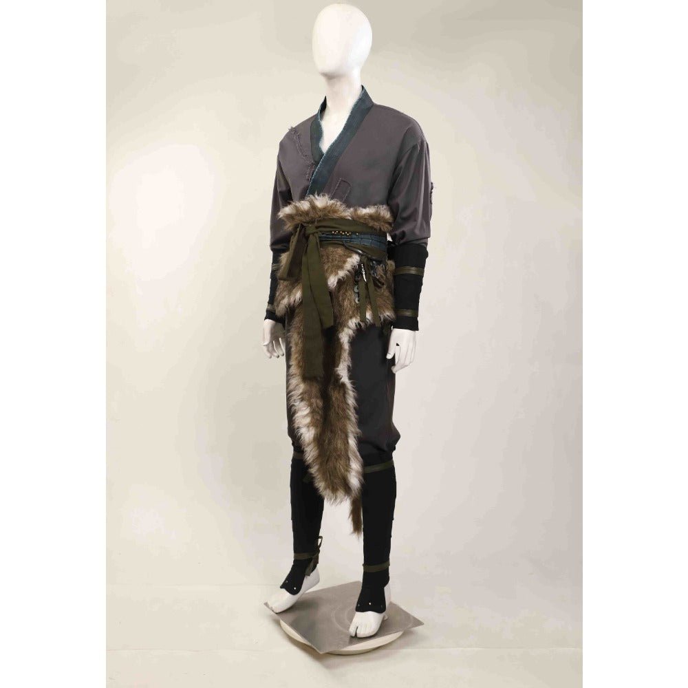 Black Myth Wukong Fell Gürtel Halloween Cosplay Kostüm Set (Ohne Kürbis und Masken)