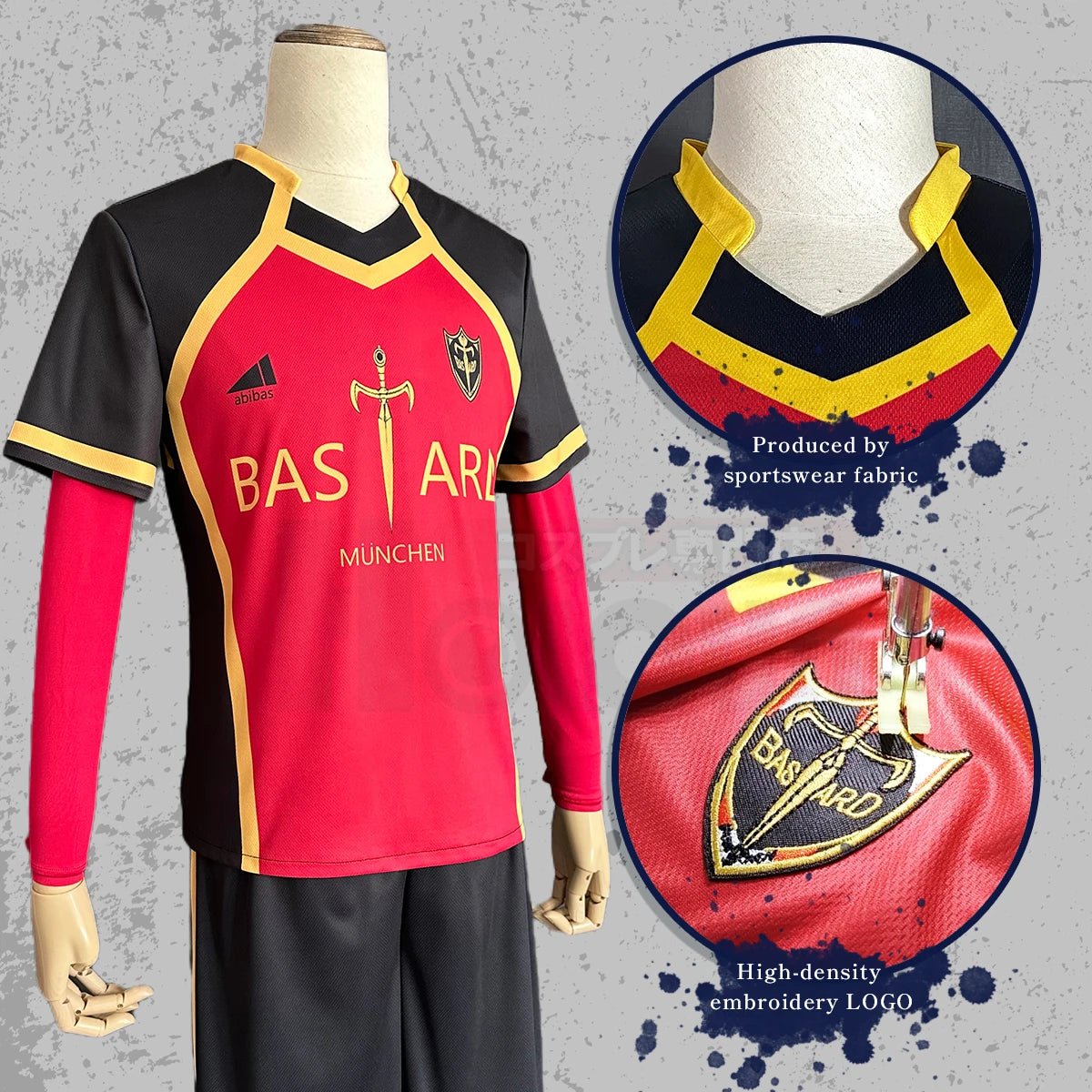 Blue Lock Anime Kaiser Ness Isagi Kurona Hiori Cosplay Kostüm Perücke Trikot Bastard Munchen Stickerei Fußball Uniform