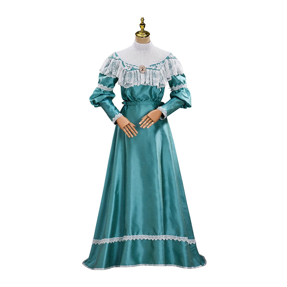Viktorianisches Off-Shoulder Grünes Kleid - Elegantes Cosplay Kostüm für Anime Enthusiasten