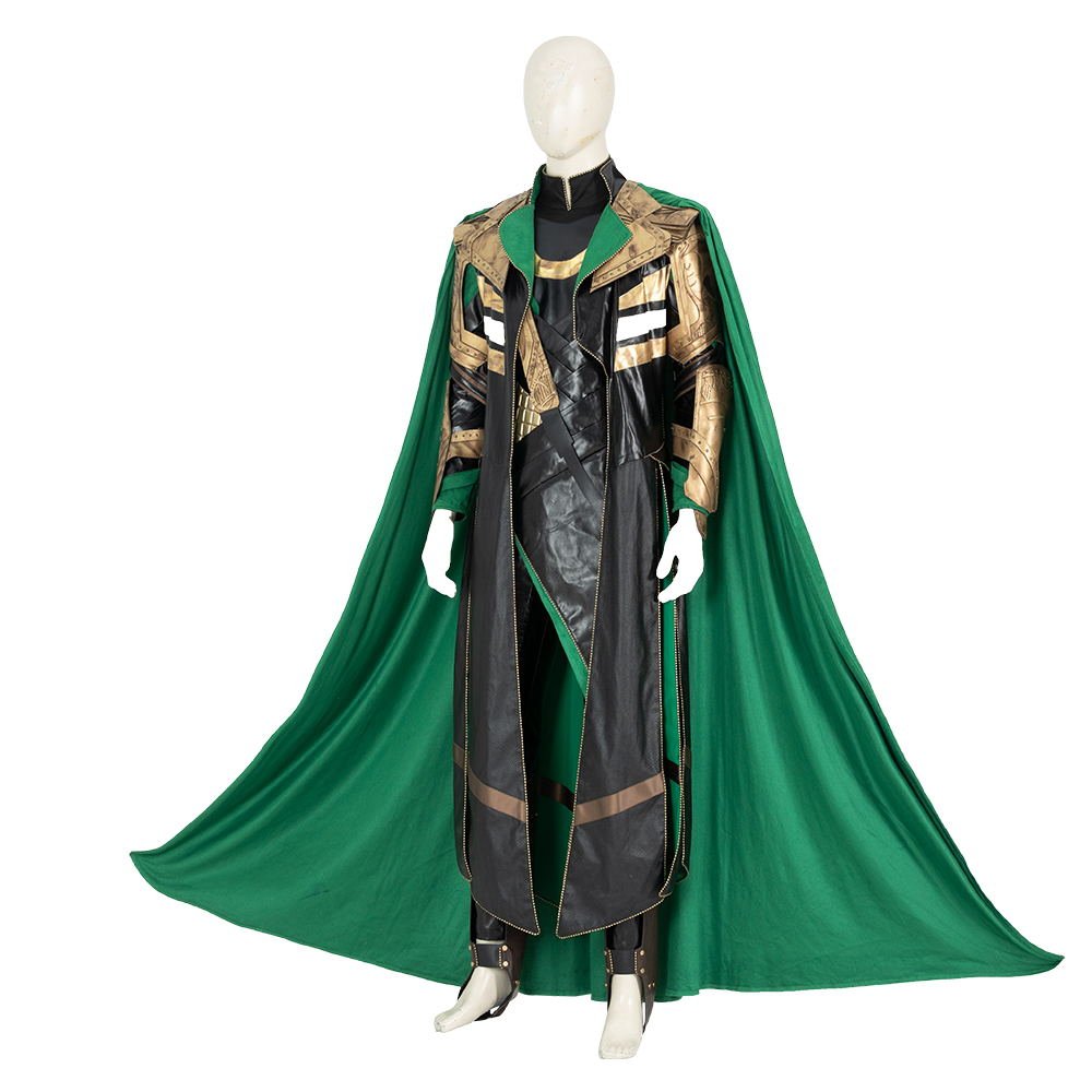Hochwertiges Loki Cosplay Kostüm, Halloween Kampfanzug, Beschädigter Anzug, Rüstung, Helm