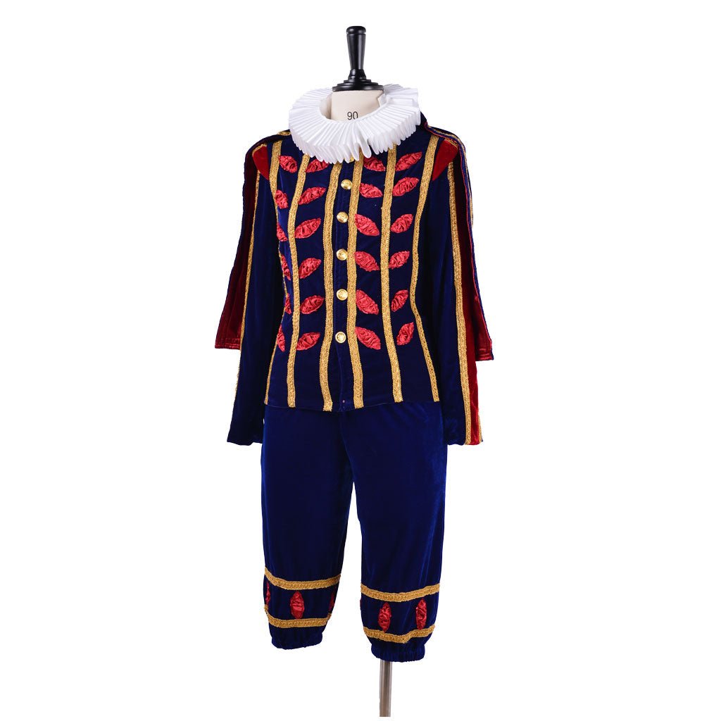 Tudor Ritter Cosplay Kostüm - Mittelalter Renaissance Blaues Outfit für Herren | Silberkönig