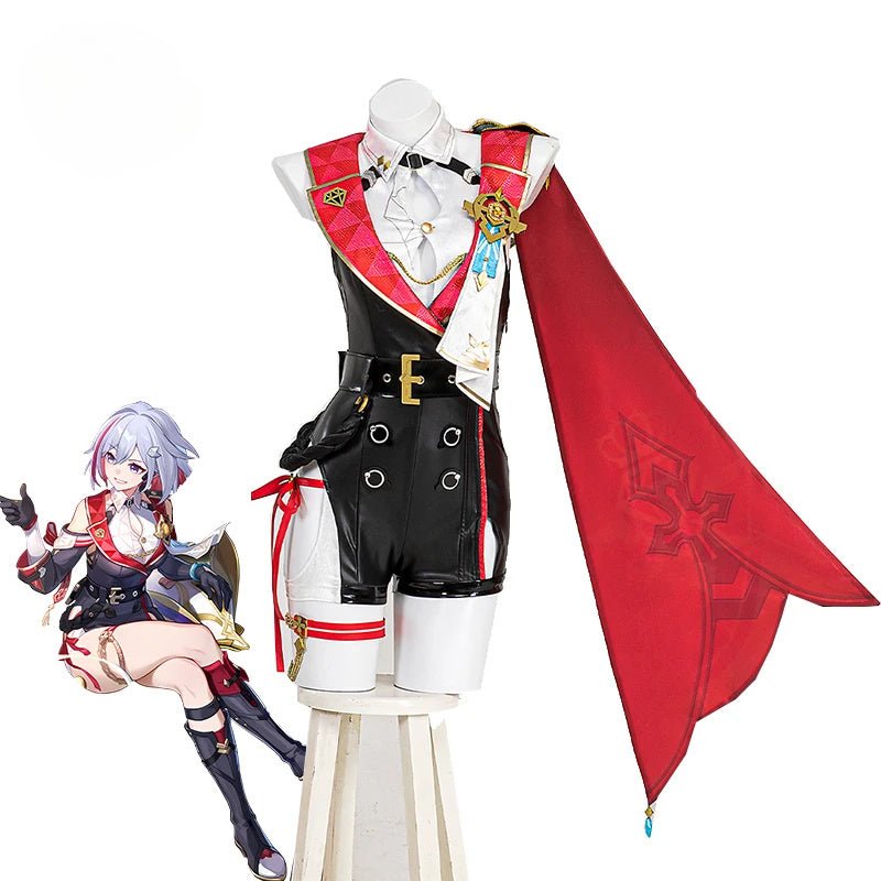 Honkai Star Rail Topaz & Numby Cosplay Kostüm Topaz Damen Cosplay Overall mit Umhang