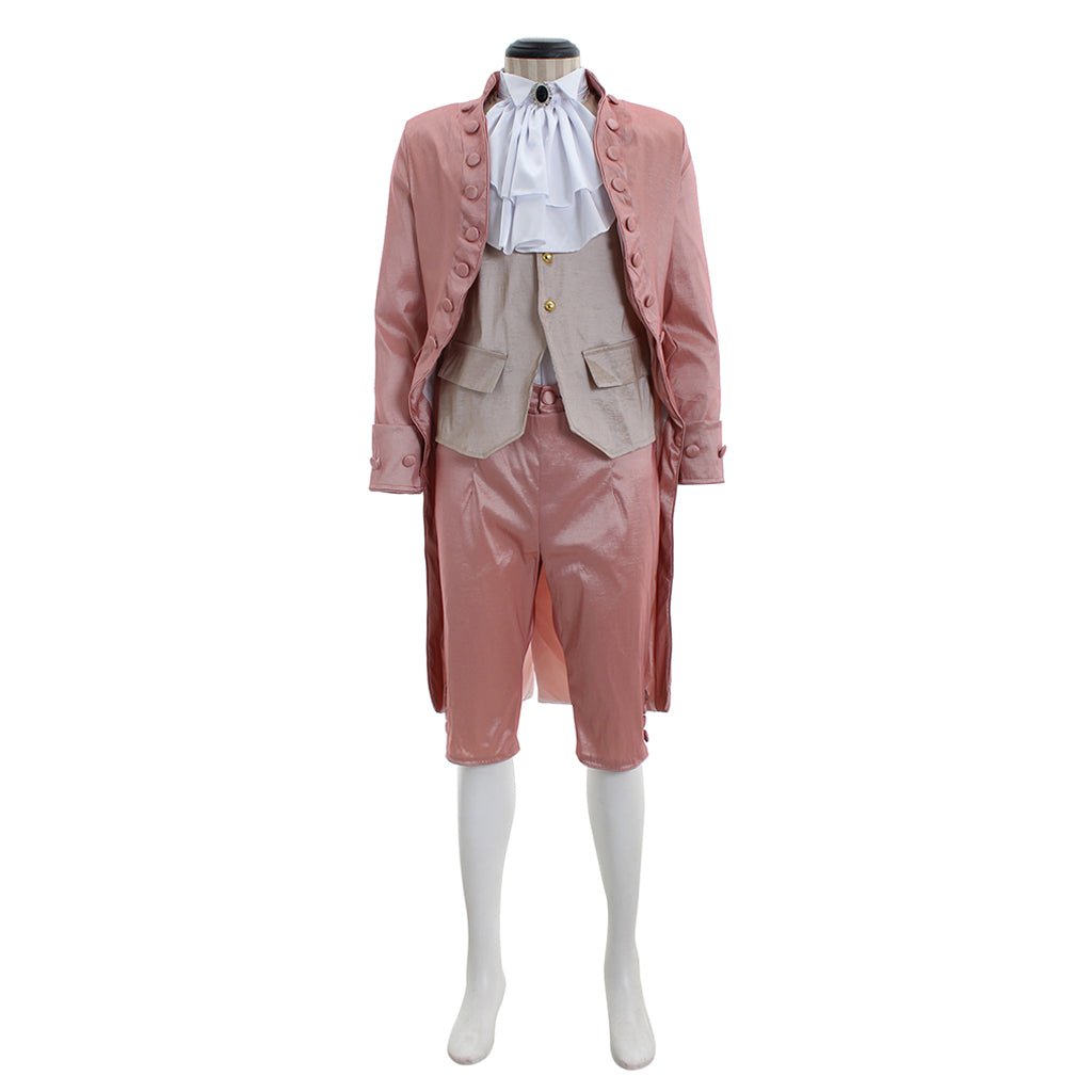 Männer Rosa Vintage Hofanzug - Britischer Stil Europäischer Prinz Cosplay Kostüm | Silberkönig Mittelalter Serie