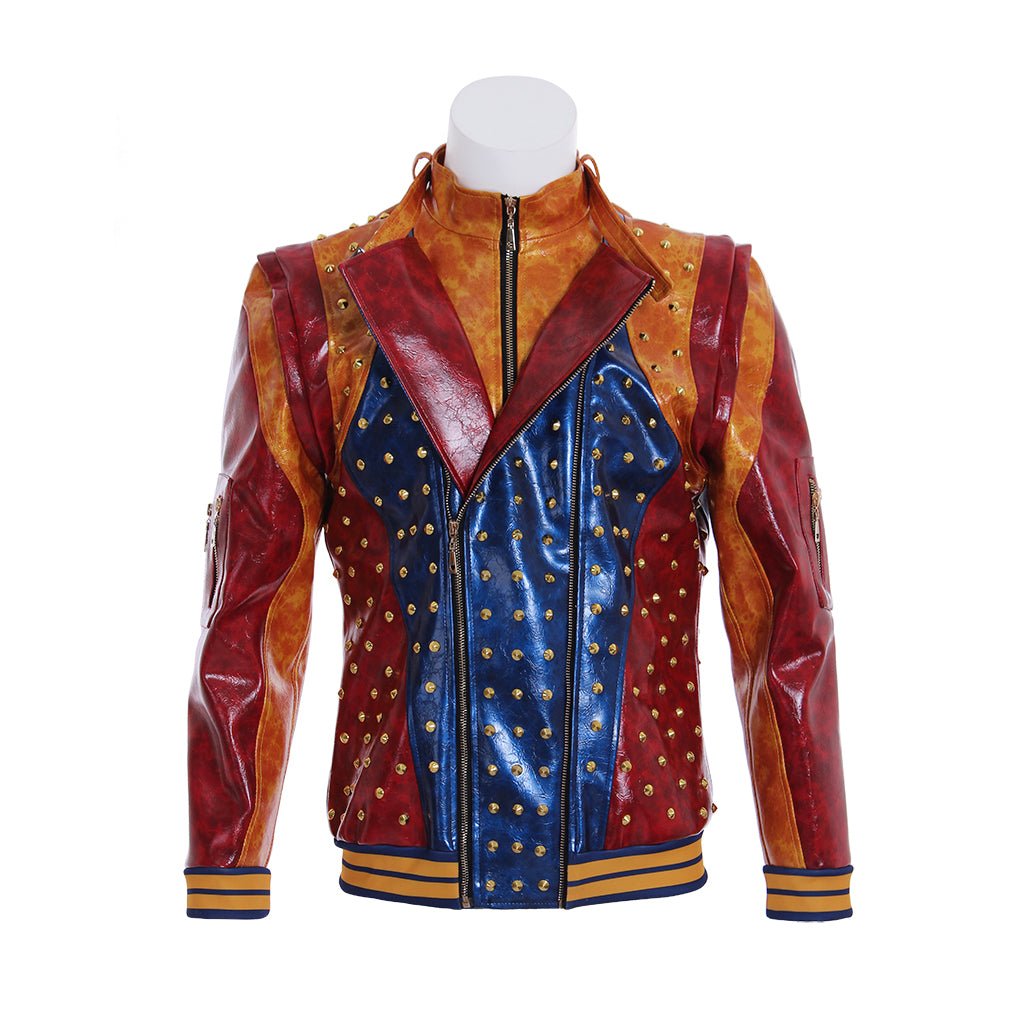 Descendants 2 Cosplay Kostüm für Männer und Kinder - Punk Lederjacke mit Nieten