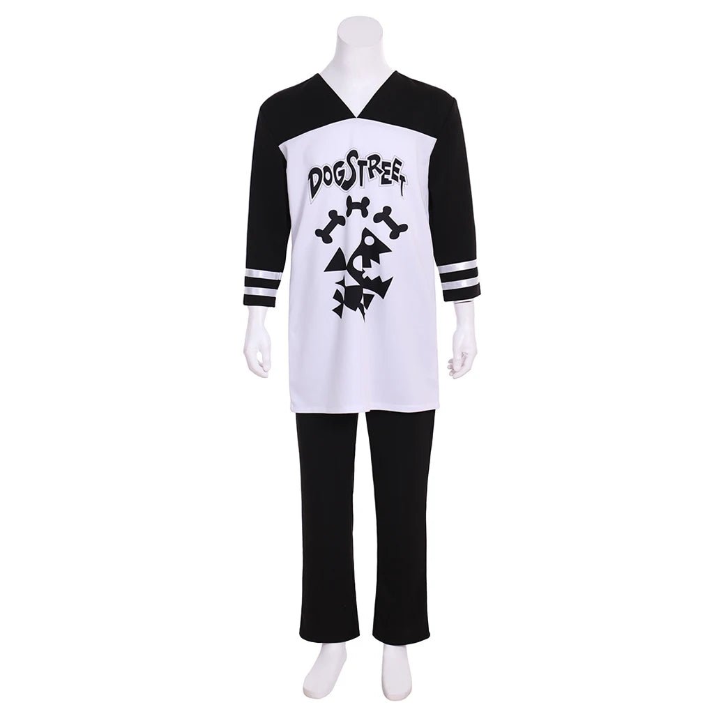 Game Pence Cosplay Kostüm für Männer - Stylisches Oberteil & Hose mit Halstuch - Halloween, Karneval, Party, Comic Con, Streetwear