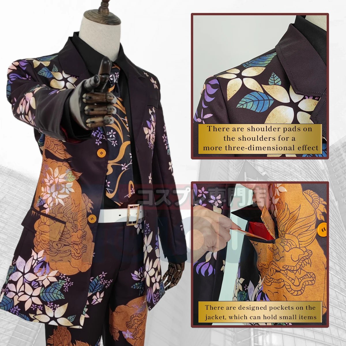 Tokyo Revengers Cosplay Kostüm Manjiro Sano Mikey Uniform Schwarzes Kirin Halloween Weihnachtsgeschenk