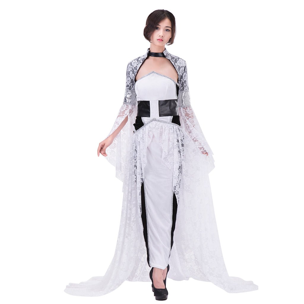 Final Fantasy XV Lunafreya Nox Fleuret Cosplay Kostüm Abendkleid für Frauen