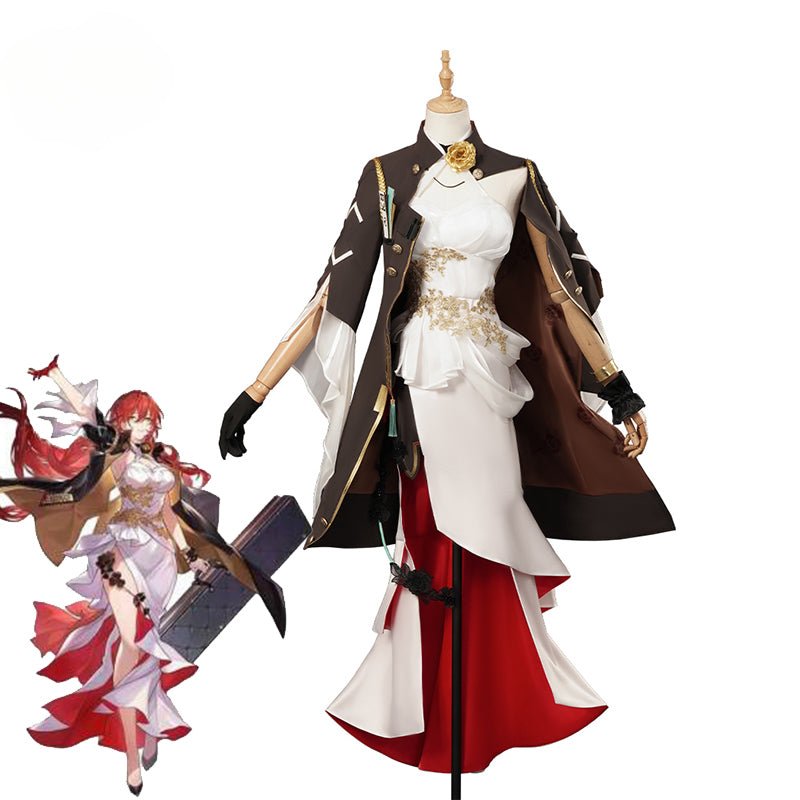 Himeko Cosplay Kostüm Spiel Honkai Star Rail Himeko Damen Partykleid Halloween Karneval Abendkleid