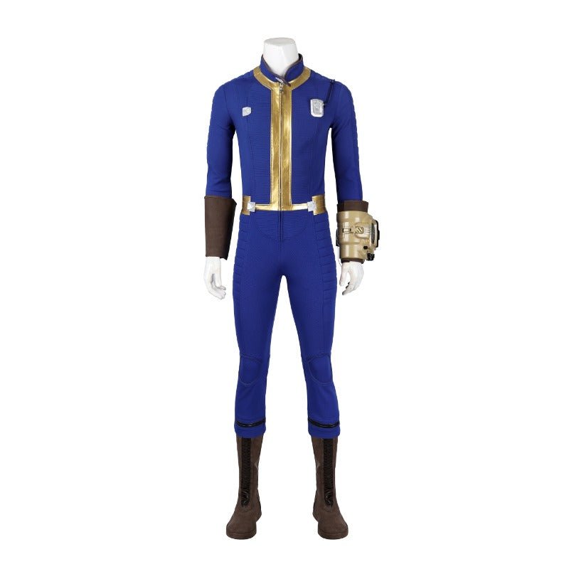 Game Fallout Vault 75 Cosplay Kostüm Jumpsuit mit Rüstungszubehör für Halloween
