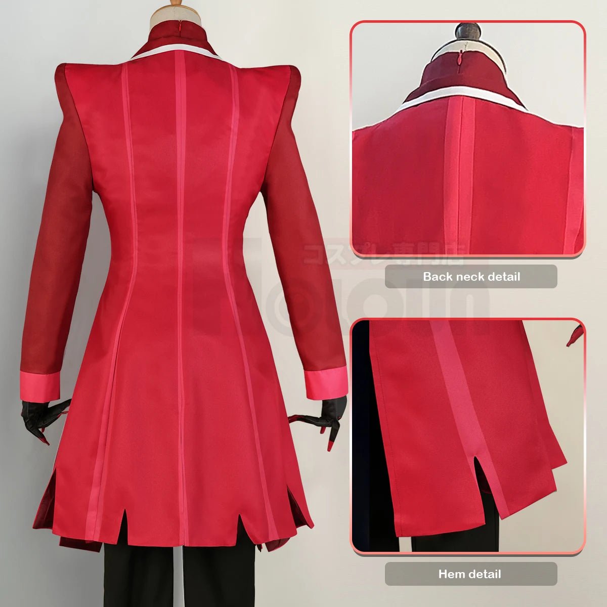 Hazbin Hotel Anime Alastor Cosplay Perücke Rose Netz Synthetikfaser Verstellbare Größe Cos Convention Halloween Geschenk