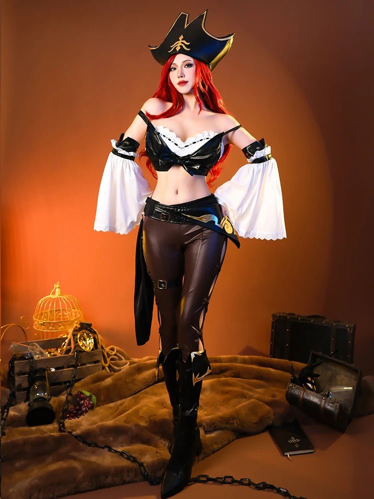 LOL Miss Fortune Cosplay Kostüm Spiel LOL Die Kopfgeldjägerin Miss Fortune Outfit Halloween Damen Anzug Champion Skin