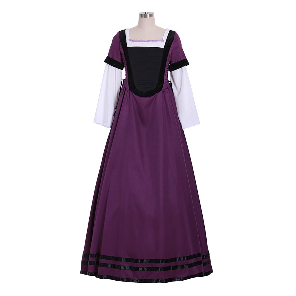 Regency Lila Kleid Mittelalter Renaissance Adliger Tee Party Abendkleid Frauen Theater Bühnenkostüm