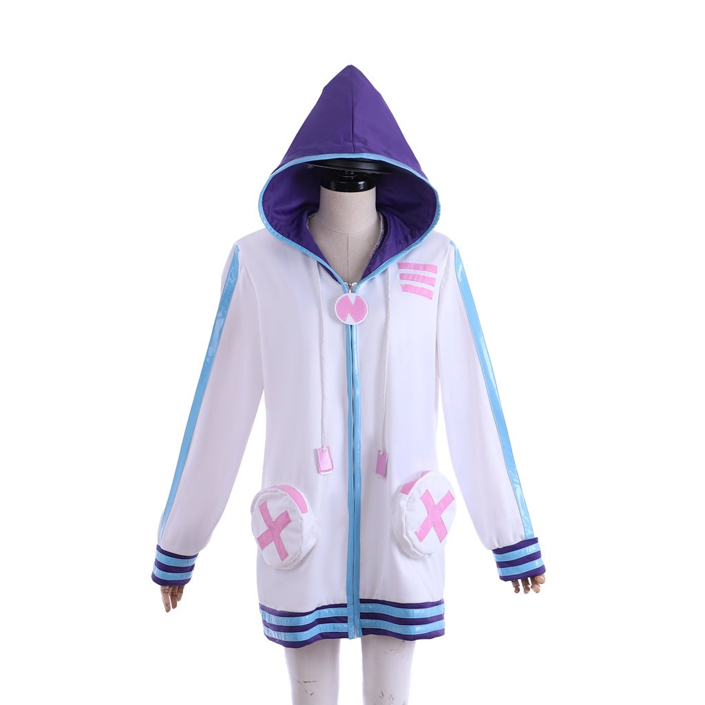 Hyperdimension Neptunia Cosplay Hoodie | Purple Heart Zip-Up Sweatshirt | Unisex Cosplay Jacke