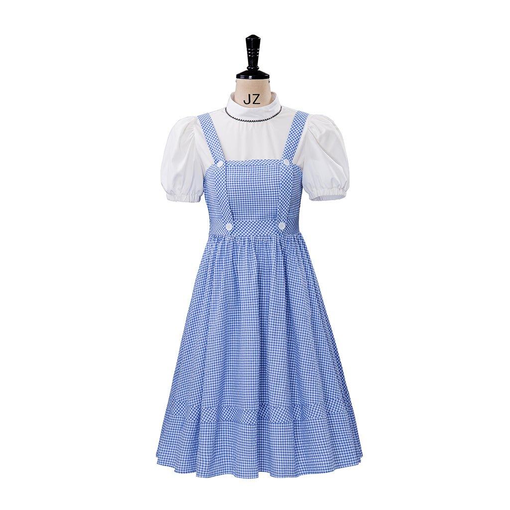 Film Dorothy Cosplay Kostüm | Frauen Blaues Karo Kleid Anzug | Märchen Erwachsene Halloween Outfit