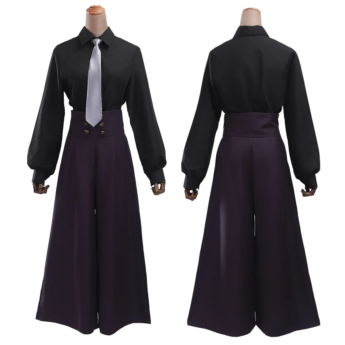 Jujutsu JJK Manga Anime Mei Mei Cosplay Kostüm Schwarzes Hemd Lila Hose Krawatte Tägliches Tragen Geschenk