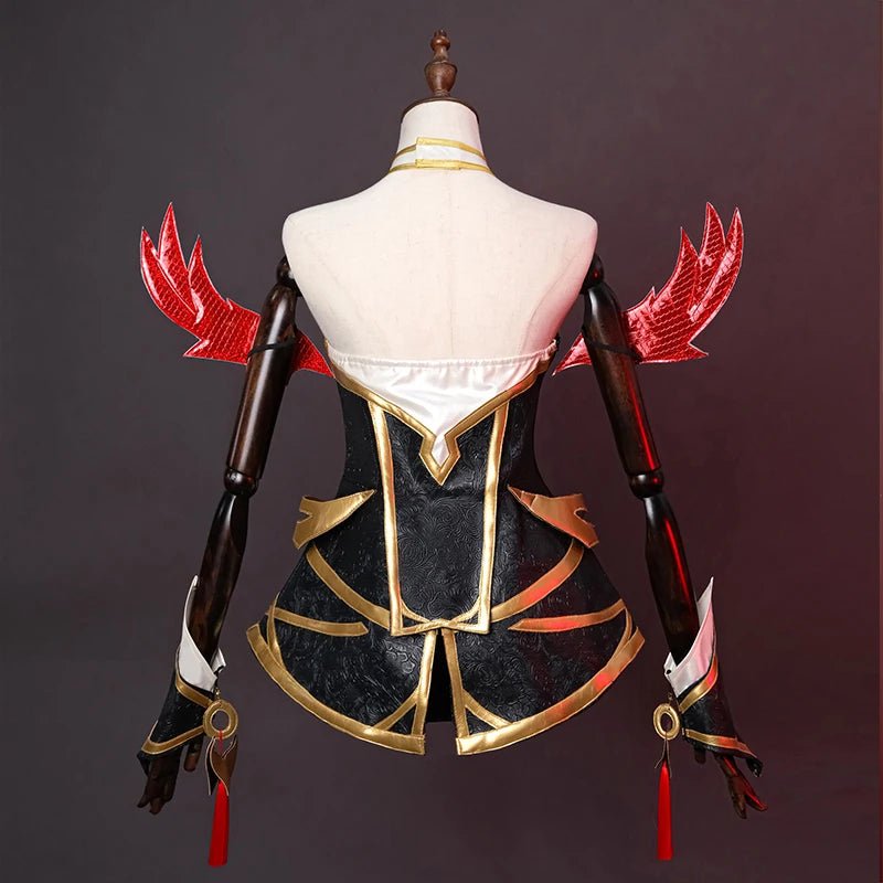 Spiel LOL Cosplay Kostüm LOL Neunschwänziger Dämonenfuchs Ahri Outfit Halloween Damenanzug