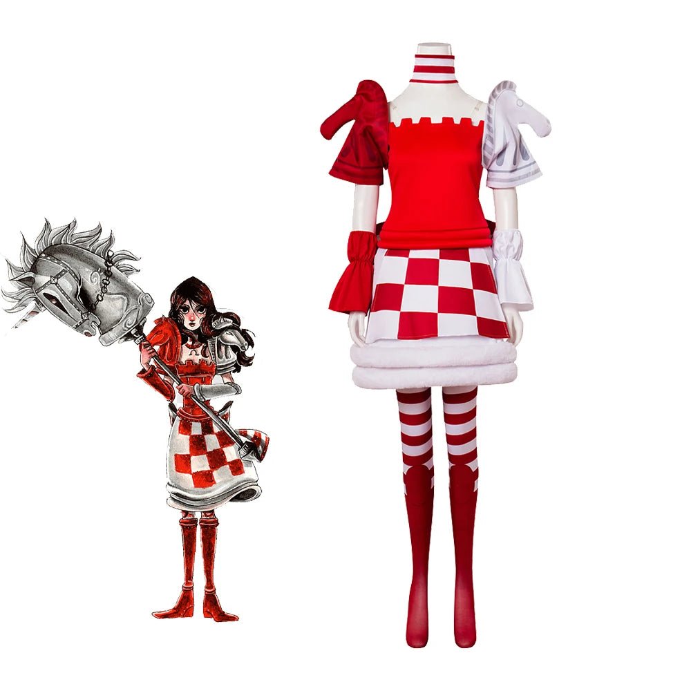 Alice Wahnsinn Kehrt Zurück Cosplay Schachmatt Chess Kleid Lolita Kostüm für Halloween Partys