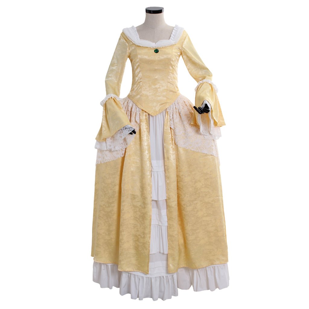 18. Jahrhundert Marie Antoinette koloniales Rokoko Goldkostüm Kleid Halloween Französisches Hofkleid Rokoko Goldkleid