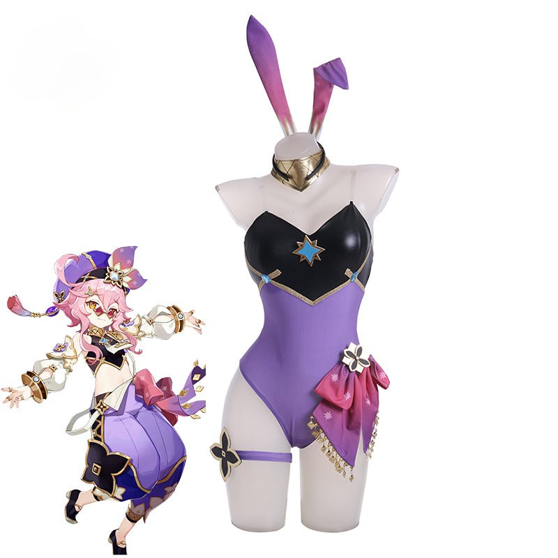 Dori Bunny Girl Kostüm Genshin Impact Dori Bunny Anzug Damen Jumpsuit Dori Lila Uniform Vollständiges Set