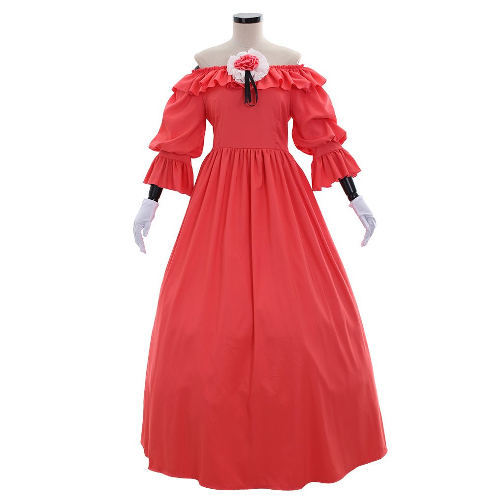 Mittelalterliches Viktorianisches Marie Antoinette Renaissance Kleid mit Handschuhen | Elegantes Erwachsenes Kleid für Cosplay & Veranstaltungen