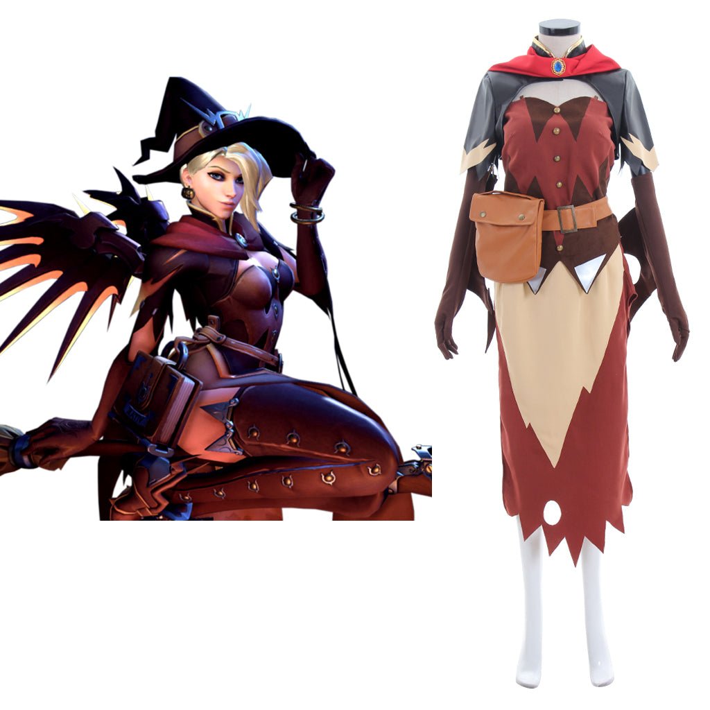 Mercy Angela Cosplay Kostüm für Frauen | Spielinspiriertes vollständiges Anzug-Set