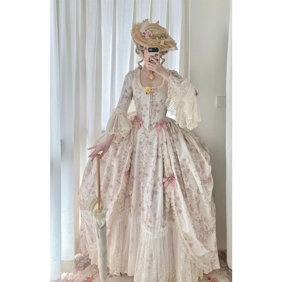 18. Jahrhundert Rokoko Robe à la Française Kleid | Marie Antoinette Ballkleid