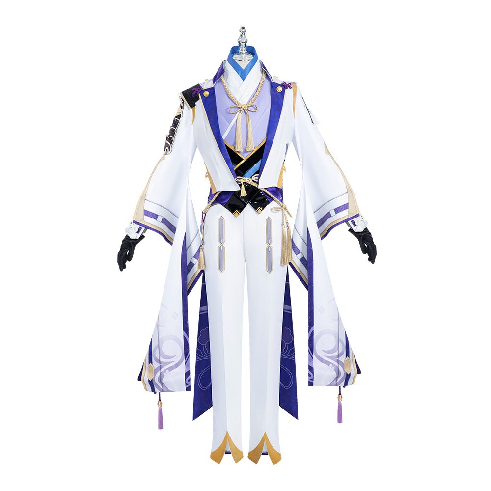 Genshin Impact Kamisato Ayato Cosplay Kostüm für Männer Uniform, Anime Halloween Outfit