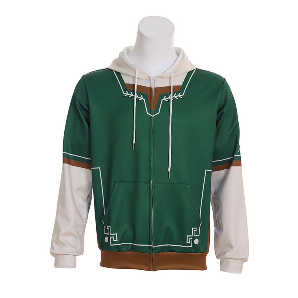 Cosplay Legende Zelda Link Reißverschluss Hoodie Jacken für Spieleenthusiasten