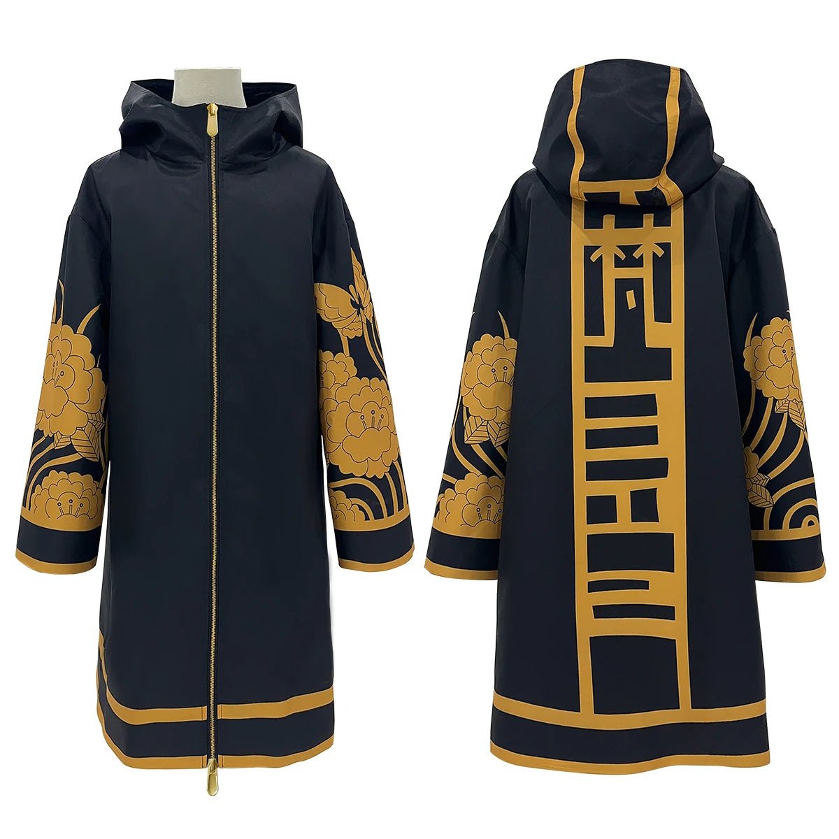 Tokyo Anime Brahman Wakasa Imaushi Waka Cosplay Kostüm Gold Schwarz Jacke Mantel Übergröße Schmetterling Druck Halloween
